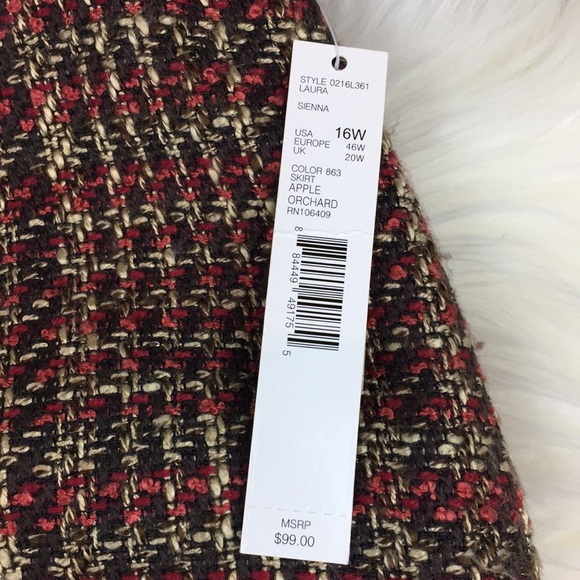 Alex Marie Apple Orchard Pencil Skirt 16W - Picture 2 of 5